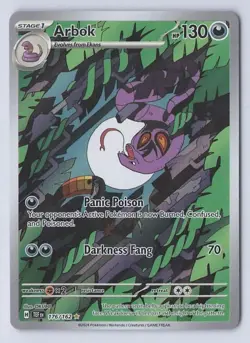 Pokemon TCG Arbok 176/162 Temporal Forces Illustration Rare Card NM Condition - Image 1