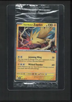 2025 Team Rocket's Zapdos (Gamestop Exclusive) 070/182 Sealed Promo Card Pokemon - Image 1