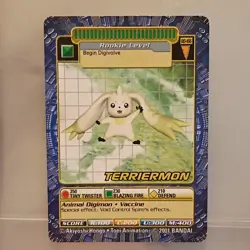 Bandai Digimon Terriermon Dinobeemon Rhinomon Boarmon Gargomon Lot 5 Cards 2001 - Image 3