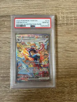 Pokemon TCG Greninja EX 214 /167 PSA 10 Twilight Masquerade SIR - Image 1