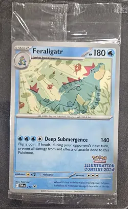 2024 Pokemon Illustration Contest Promo Feraligatr - Pikachu - Toxtricity SEALED - Image 1