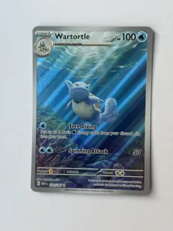Pokemon TCG Wartortle 171/165 SV151 Illustration Rare Full Art Holo NM+ - Image 1