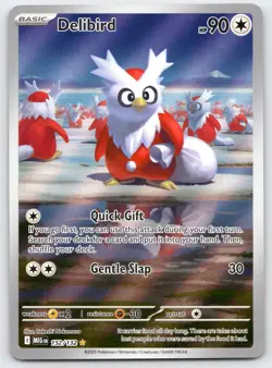Delibird 152/132 Illustration Rare Mega Evolution Pokemon Holo 2025 NM - Image 1