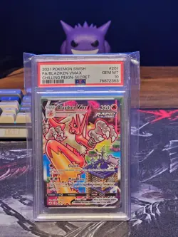 2021 Pokemon SWSH Chilling Reign Blaziken VM #201/198 PSA 10 GEM MINT - Image 1
