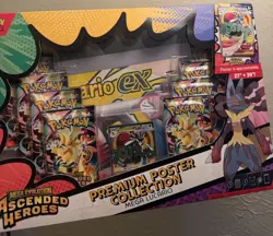 POKEMON TCG ASCENDED HEROES PPREMIUM POSTER COLLECTION SEALED BOX LUCARIO - Image 1