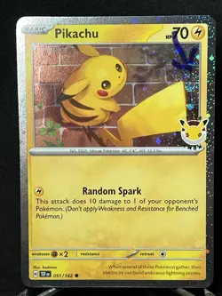 Pokemon Pikachu 051/162 Stamped Pokemon Day 2026 Cosmos Holo Swirl🌀 Near Mint - Image 1