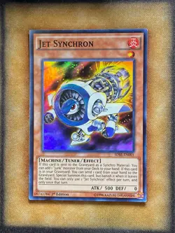 Yugioh Jet Synchron SDSE-EN001 Super Rare 1st Ed MP - Image 1
