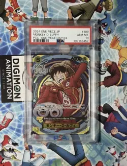 Monkey D Luffy OP07-109 Promo One Piece Day 24 One Piece TCG PSA 10 Gem Mint - Image 1