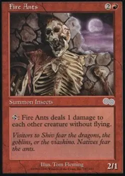 Fire Ants ~ Moderately Played Urza's Saga MTG Magic UltimateMTG Red Card - Image 1
