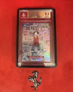 2026 One Piece Monkey D. Luffy College Basketball US VOYAGE Promo Card BGS 9.5 - Image 1