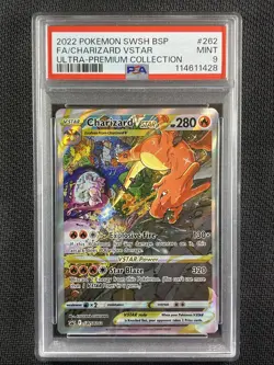 Pokemon Card PSA 9 Charizard Vstar UPC Full Art BSP 2022 SWSH #262 - Image 1