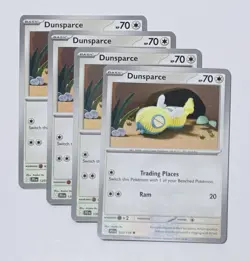 Pokemon TCG Dunsparce 120/159 Journey Together Common - 4 Cards Set - NM - Image 1