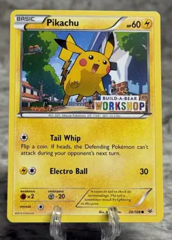 Pokemon TCG Pikachu Build-A-Bear Workshop Promo Card 20/108 LP - Image 1