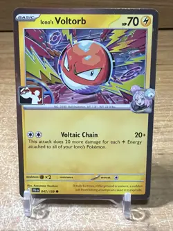 Iono's Voltorb Cosmos-Holo - NM - Pokemon Prize Pack Series 7 Stamped - Image 1