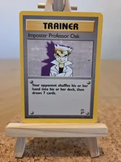 Pokemon TCG Imposter Professor Oak Base Set 2 102/130 Regular Unlimited Rare - Image 1