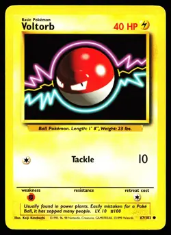 VOLTORB 67/102 COMMON BASE SET UNLIMITED POKEMON LP - Image 1