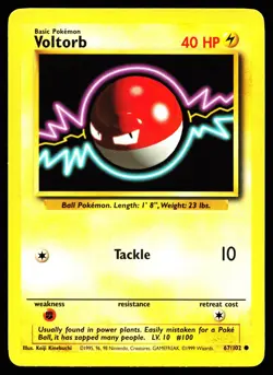 VOLTORB 67/102 COMMON BASE SET UNLIMITED POKEMON LP - Image 1