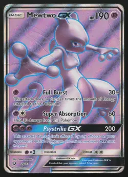 Mewtwo GX 72/73 Full Art Ultra Rare Shining Legends Pokemon HP - Image 1