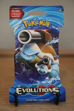 Pokemon TCG XY Evolutions Sleeved Booster Pack 2016 Blastoise Artwork Sealed - Image 1
