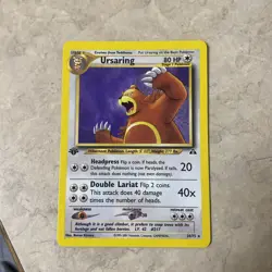 Pokemon 1st ED Ursaring Rare 34/75 Neo Discovery NM - Image 1