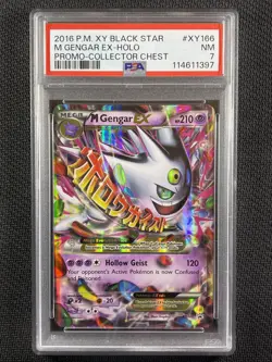 Pokemon Card PSA 7 Mega Gengar Ex Holo Promo Collector Chest Black Star XY #166 - Image 1