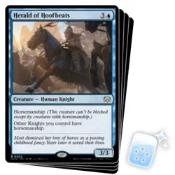 HERALD OF HOOFBEATS X4 March Of The Machine: Commander Magic MTG MINT CARD - Image 1
