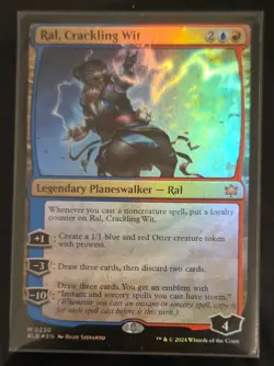 Magic: The Gathering Ral, Crackling Wit Bloomburrow Mythic Foil Planeswalker 230 - Image 1