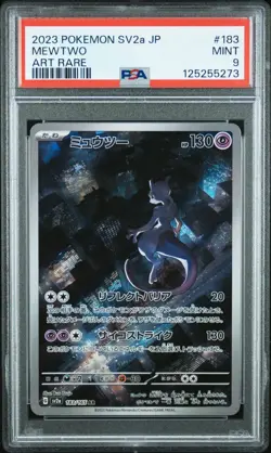[PSA 9] Mewtwo 183/165 151 SV2a AR Art Rare Holo Japanese POKEMON - Image 1