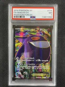 Pokemon Card PSA 7 Gengar Ex Phantom Forces Full Art XY 2014 114/119 - Image 1