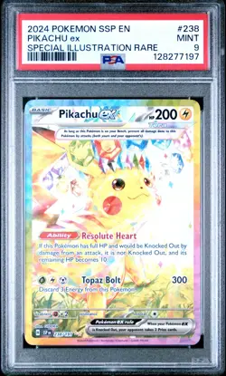 [PSA 9] Pikachu ex 238/191 Surging Sparks SSP Special Illustration Rare POKEMON - Image 1