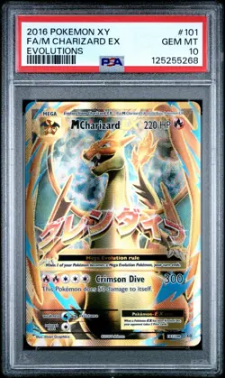 [PSA 10] M Charizard EX 101/108 XY Evolutions Full Art Mega Holo English POKEMON - Image 1