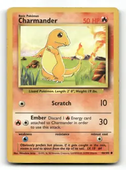 Charmander 46/102 - Base Set Unlimited - Pokemon Card HP - Image 1