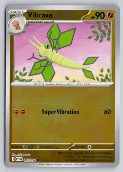 VIBRAVA 052/094 COMMON PHANTASMAL FLAMES POKEMON REVERSE HOLO NM - Image 1
