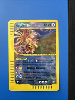 2003 Pokemon Skyridge Ho-oh Boxtopper Crystal Holo Oversize German Near Mint - Image 1