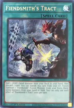 Yu-Gi-Oh 2025 Mega-Pack Fiendsmith's Tract MP25-EN093 Prismatic Secret Rare NM - Image 1