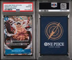 2025 ONE PIECE MONKEY D. LUFFY OP13-CARRYING ON HIS WILL TREASURE RARE TR PSA 10 - Image 3
