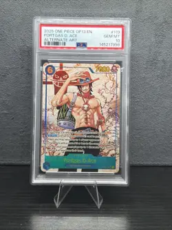 2025 ONE PIECE OP13 119 CARRYING ON HIS WILL PORTGAS D ACE SEC ALT ART PSA 10 - Image 1