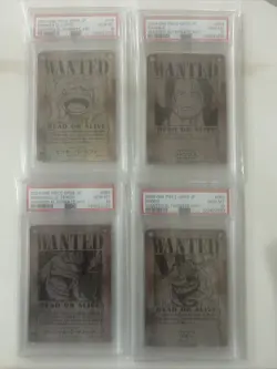 PSA 10 OP09 Wanted Card Complete set One Piece Card Emperors In The New World - Image 1