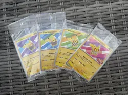 Pokemon TCG Pikachu Batik Promo Card Set Of Four Indonesian Sealed UK Seller - Image 2