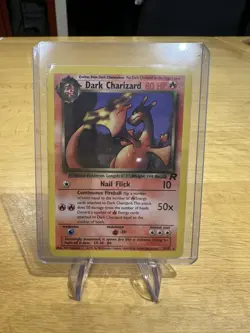 Dark Charizard 21/82 Non-Holo Rare Team Rocket Vintage Card - Image 1