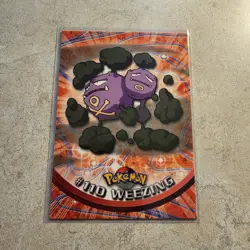 Weezing #110 TV Animation Edition TOPPS Pokemon Card Blue Logo - Image 1