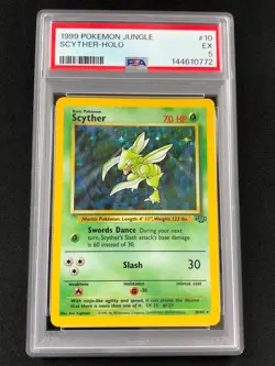 Pokemon 1999 Scyther Holo 10/64 PSA 5 - Image 1