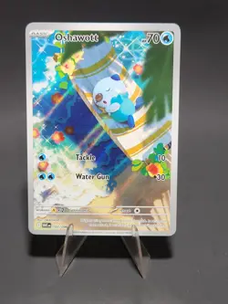 Pokemon TCG Oshawott 105/086 White Flare Holo Illustration Rare Near Mint - Image 1