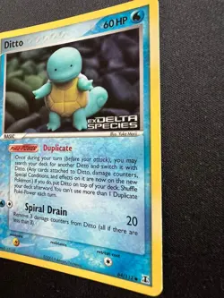 2005 Pokemon Ditto Stamped Delta Species Holo Rare Squirtle 64/113 - Image 3