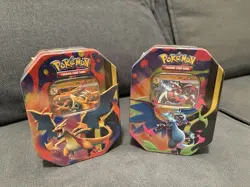 2 Tins - Pokemon TCG Mega Charizard ex X & Y Tins Sealed - Image 1