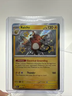 Raichu 132/091 Pokemon SV: Paldean Fates Holo Baby Shiny NM - Image 1