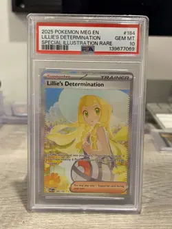 2025 POKEMON MEGA EVOLUTION SPECIAL ILLUSTRATION LILLIE'S DETERMINATION PSA 10 - Image 1