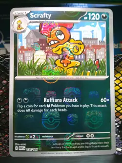 SCRAFTY 058/086 MASTER BALL WHT POKEMON TCG NM - Image 1