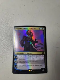 1x MTG FOIL Tezzeret, Master of Metal Aether Revolt Card # 190 LP Free Shipping - Image 1