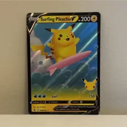 The Pokemon Company Surfing Pikachu V 008/025 Celebrations Holo UR 200 HP ENG - Image 1